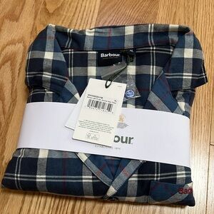 New! Barbour men’s XL summer navy tartan laugh PJ set.